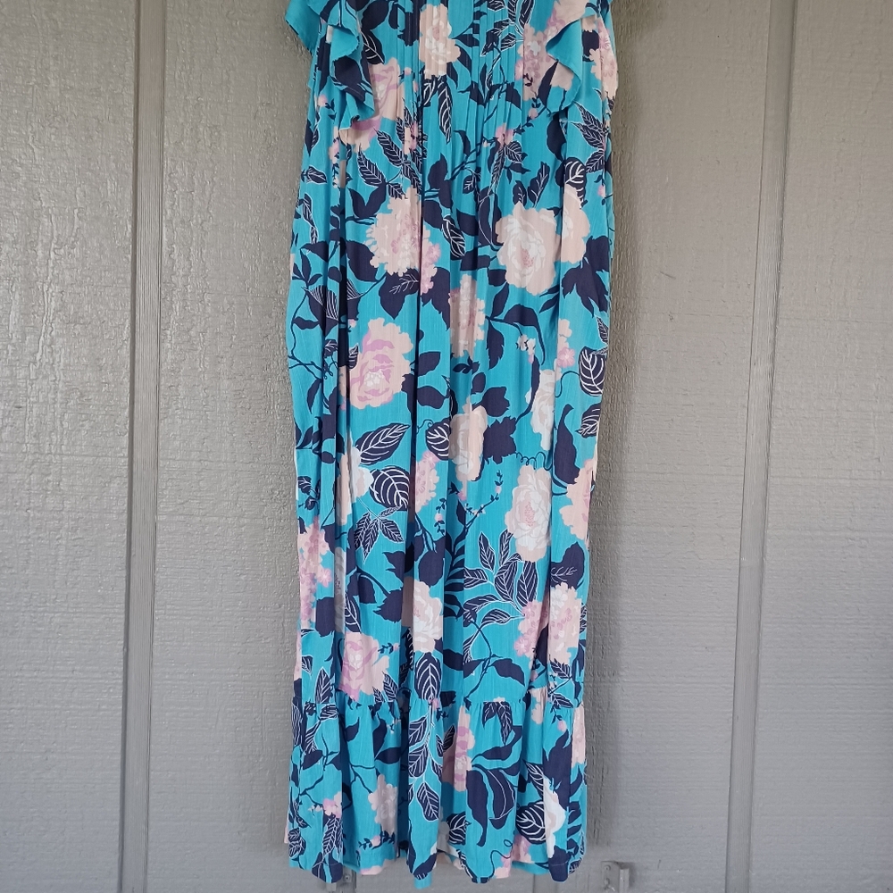 Anthropologie Maeve Cassandra Maxi Dress Size XL Women Feminine Pockets Buttons - Picture 8 of 15